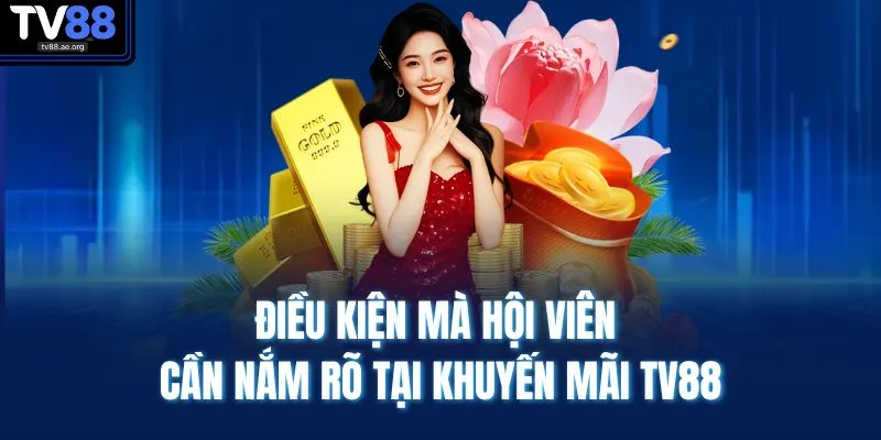 Điều kiện mà hội viên cần nắm rõ tại khuyến mãi TV88