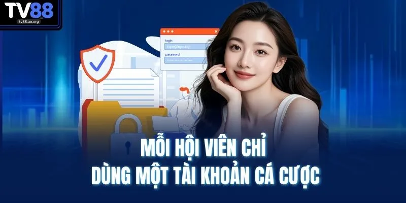 Quyền Riêng Tư Và Bảo Mật 3 Mỗi hội viên chỉ dùng một tài khoản cá cược